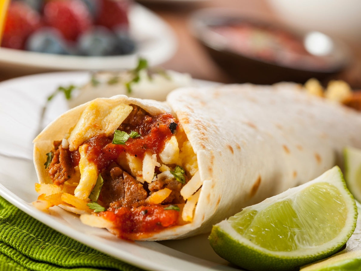 Breakfast Burritos With Green Chile Heritage Pork Sausage