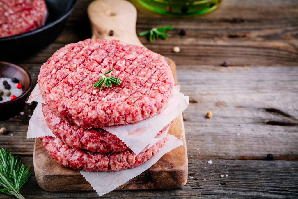 Raw ground beef meat burger steak cutlets