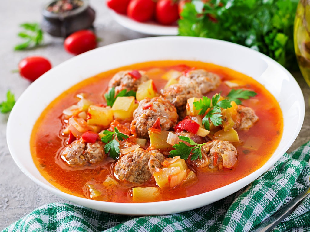 Albondigas Mexican Meatball Soup With Mint And Ground Bison