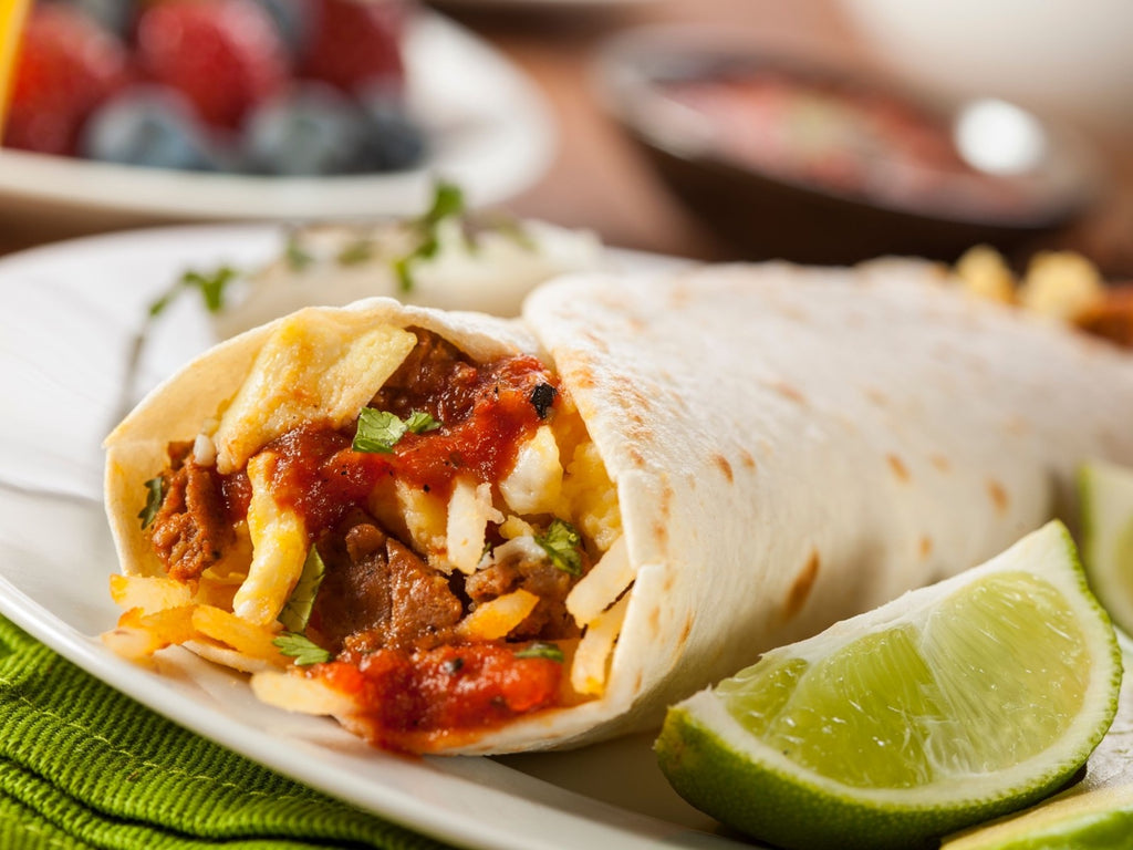 Breakfast Burritos With Green Chile Heritage Pork Sausage