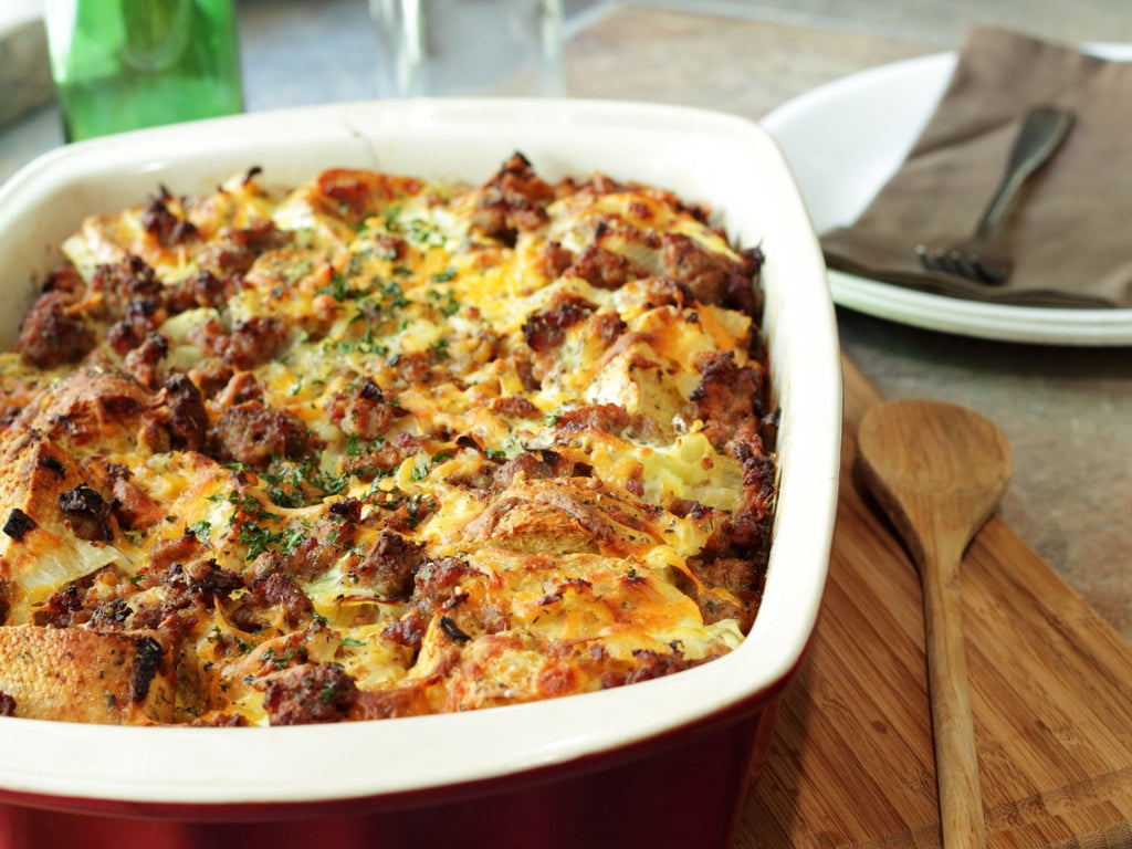 Breakfast Casserole With Heritage Pork Mild Italian Sausage