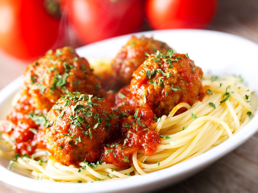 Homemade Spaghetti With Bison & Wild Boar Meatballs