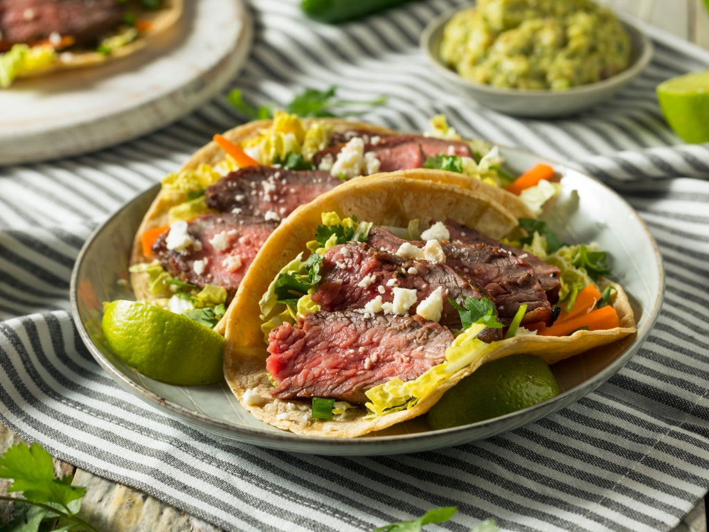 Recipe: Bison Steak Tacos With Cilantro Green Chile Salsa