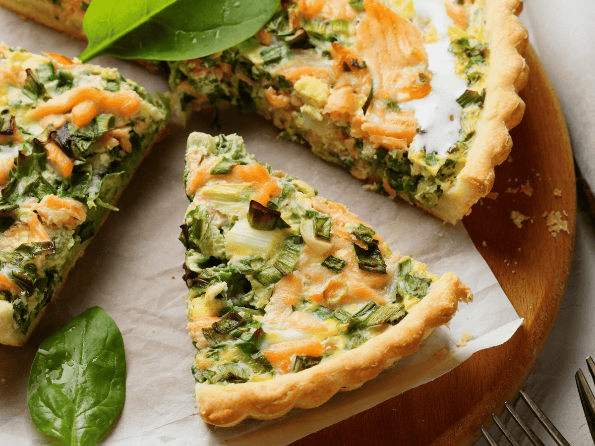 Springtime Brunch Quiche Recipe With Wild Smoked Salmon