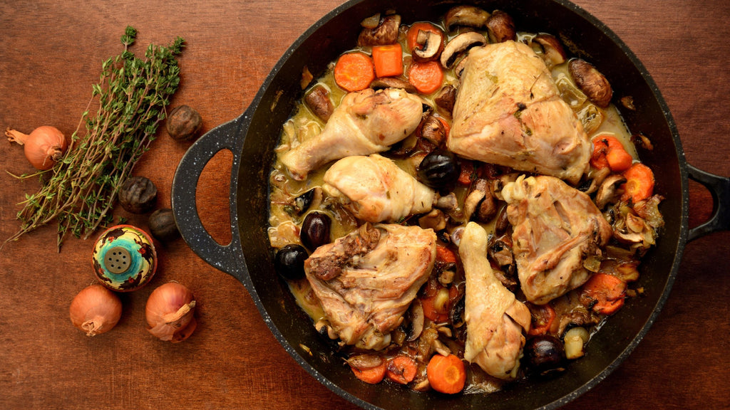 Coq Au Vin (Chicken In Wine Sauce) In The Instant Pot