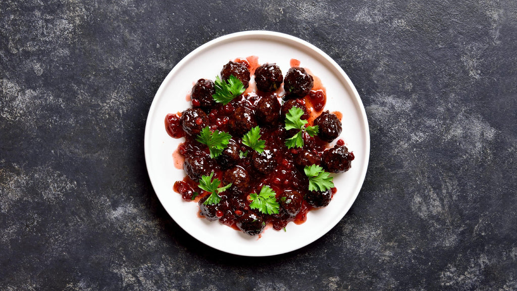 Autumn Elk & Wild Boar Meatballs With Chili Cranberry Sauce