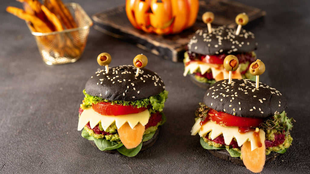 Scary Monster Bison Burgers For A Fun Halloween Dinner