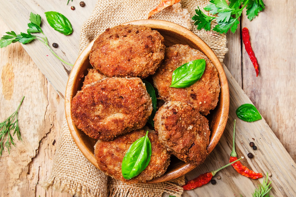 Pan Fried Wild Boar Shoulder Cutlets With Fresh Salad