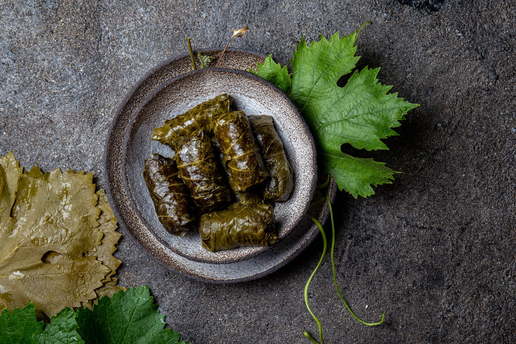 Arabian Inspired Lamb & Medjool Date Stuffed Grape Leaves