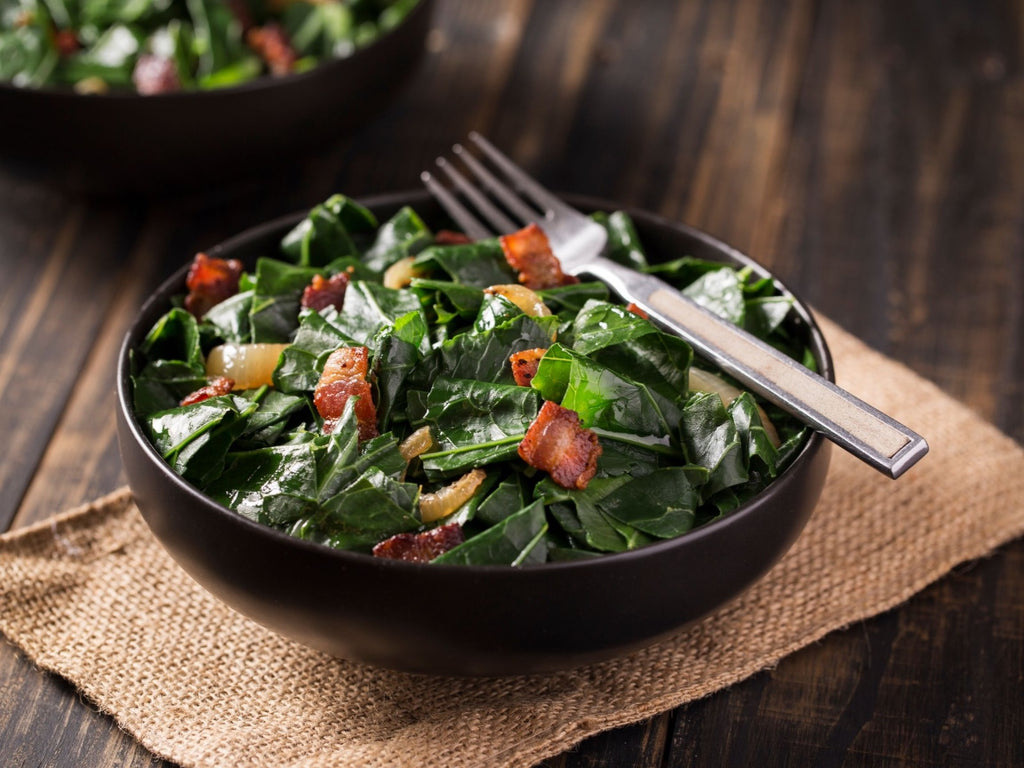 Classic Southern Collard Greens With Wild Boar Bacon