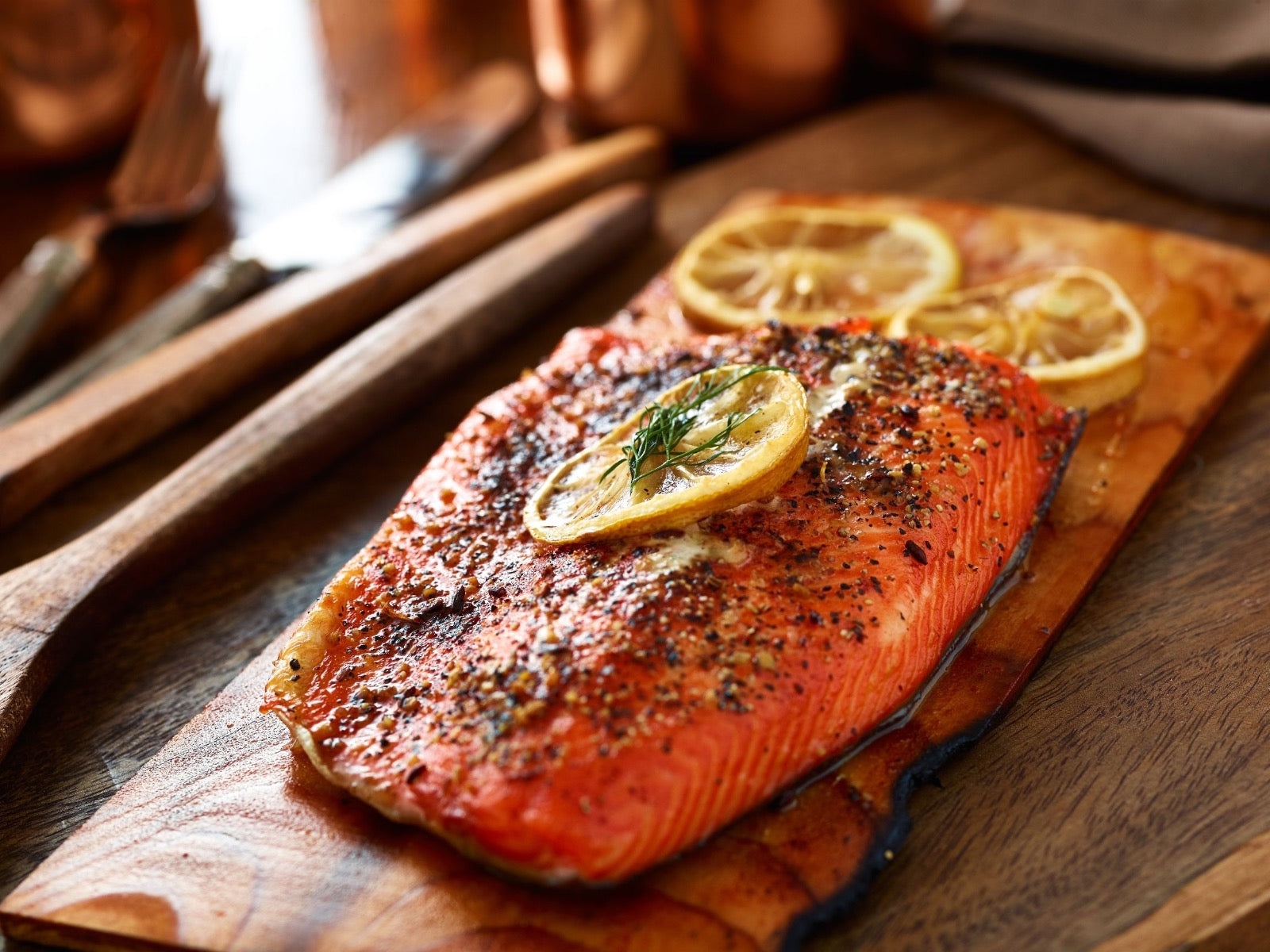 Wild Caught Alaskan King Salmon With Lemon, Garlic & Butter