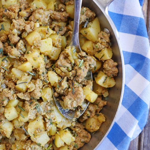 garlic-rosemary-ground-lamb-potatoes